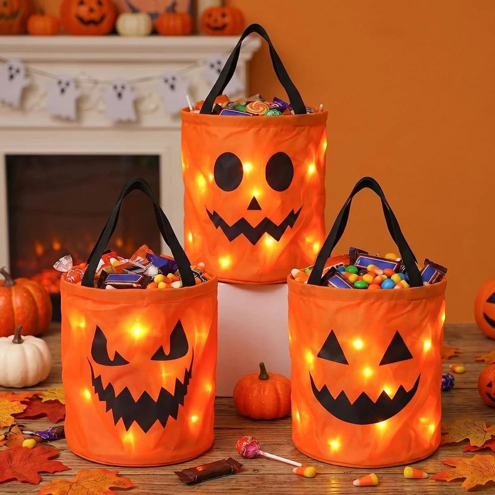 Halloween LED Trick-or-Treat Bucket