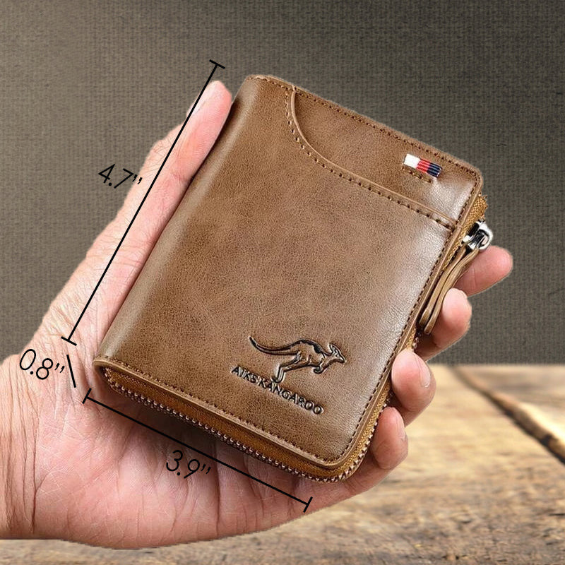 Newly Fossy Multi-functional RFID Blocking Waterproof Durable PU Leather Wallet