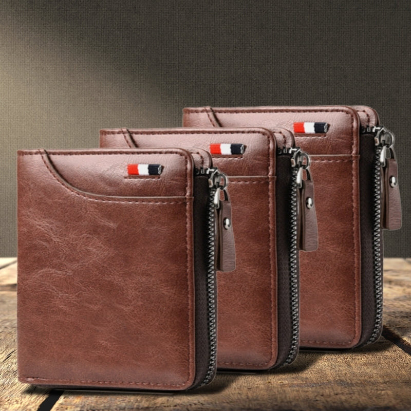 New Fossy Multi-functional RFID Blocking Waterproof Durable PU Leather Wallet