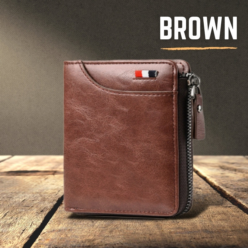New Fossy Multi-functional RFID Blocking Waterproof Durable PU Leather Wallet