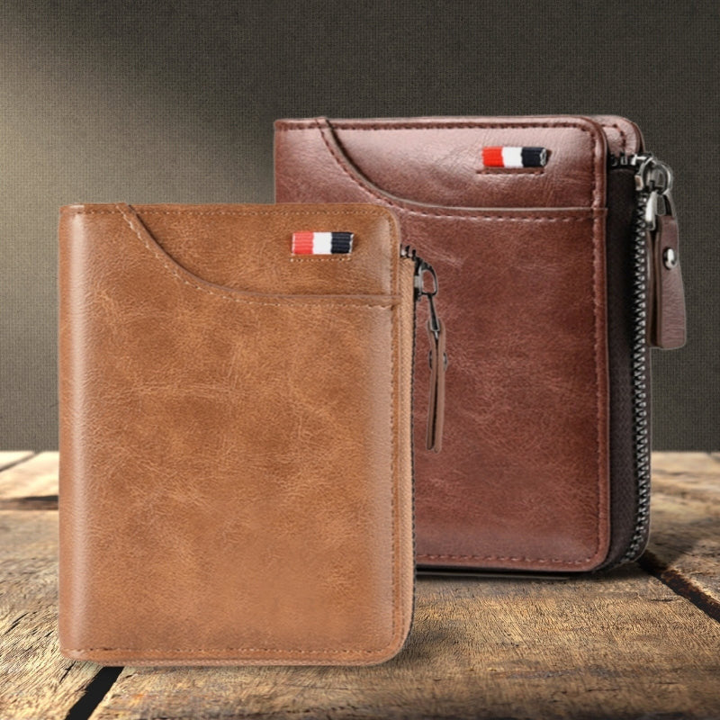 New Fossy Multi-functional RFID Blocking Waterproof Durable PU Leather Wallet