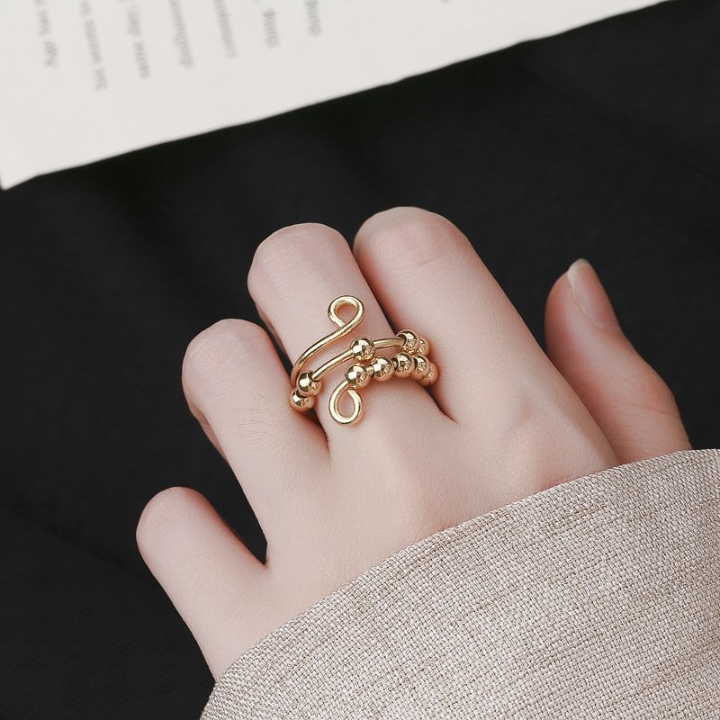 🔥 Last Day Promotion 49% OFF 🔥For Daughter - Drive Away Your Anxiety Circle Beads Fidget Ring