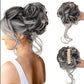 Messy Bun Hair Piece, Wavy Curly Chignon Ponytail Hairpiece For Daily Wear