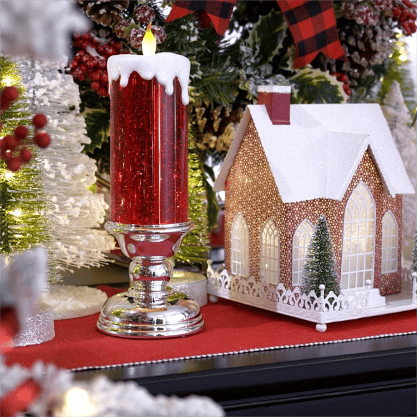 🔥 49% OFF🔥 LED Christmas Candles With Pedestal🕯🕯🕯