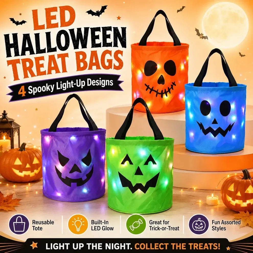 Halloween LED Trick-or-Treat Bucket