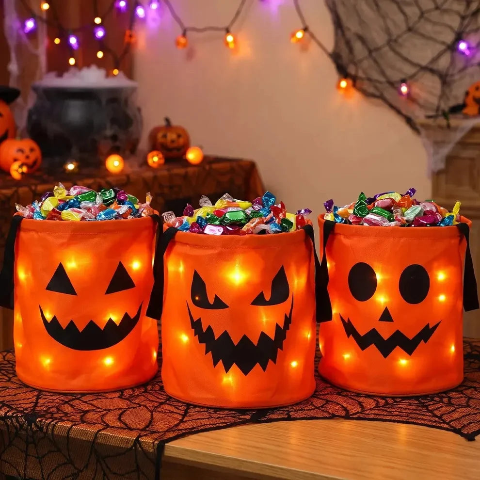 Halloween LED Trick-or-Treat Bucket