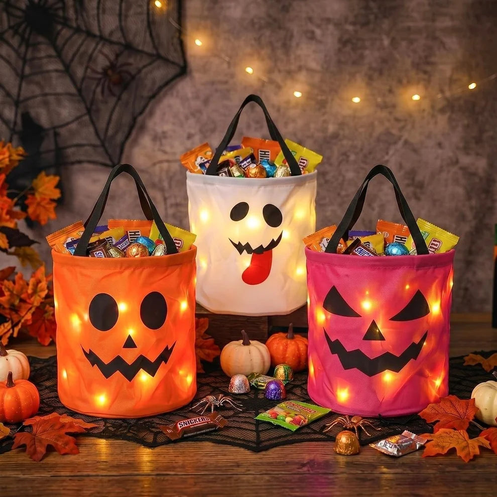 Halloween LED Trick-or-Treat Bucket