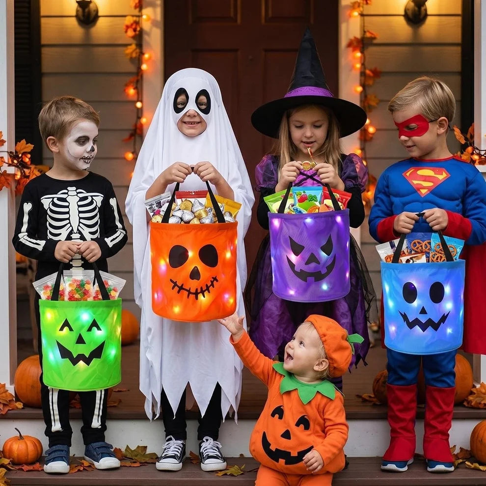 Halloween LED Trick-or-Treat Bucket