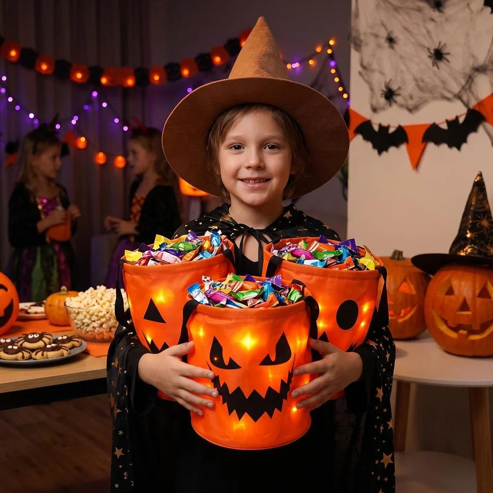 Halloween LED Trick-or-Treat Bucket