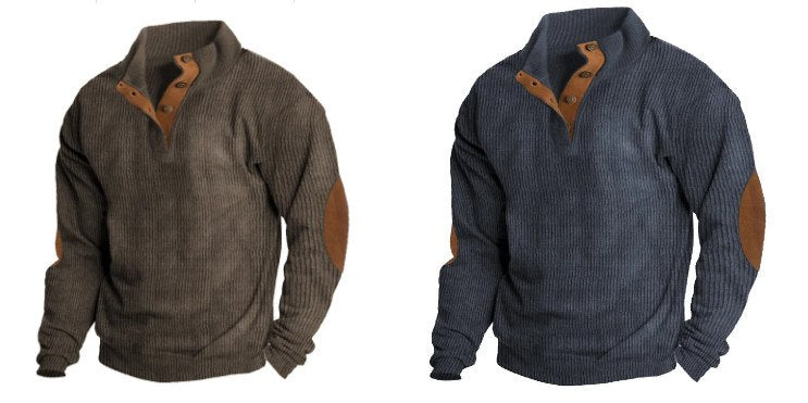 Men's Outdoor Casual Stand Collar Long Sleeve Sweatshirt
